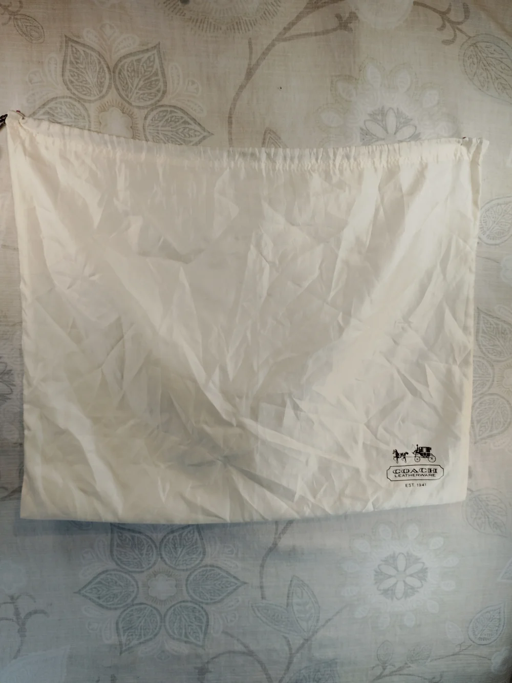 Coach Cream Dust Bag with Logo